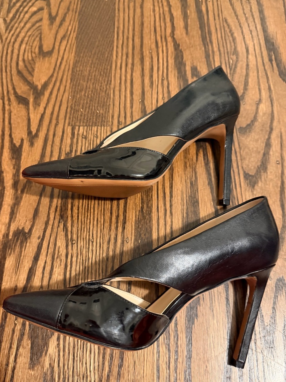 Nine West Women's Black Pointed Toe Cutout Pumps 6.5 - Picture 3 of 5